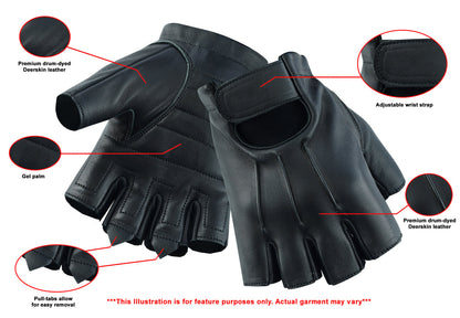 RC Men's Hardy Deer Skin Fingerless Glove