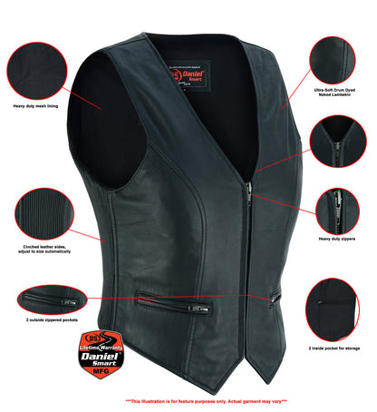 RC Women's Stylish Lightweight Zipper Front Vest