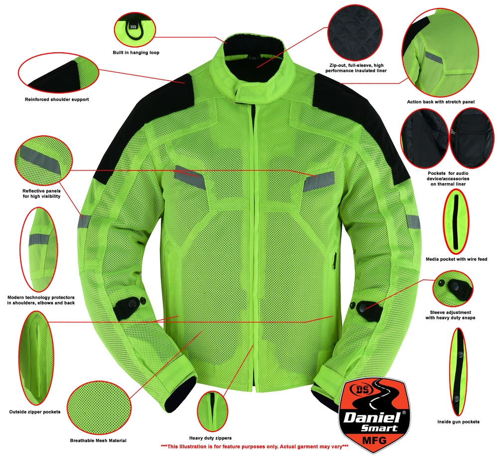 RC Men's High-Vis Performance Mesh Jacket – Protective & Stylish