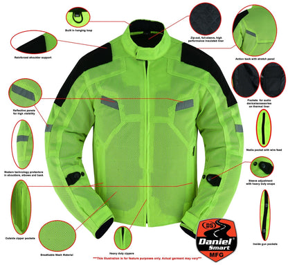 RC Men's High-Vis Performance Mesh Jacket – Protective & Stylish