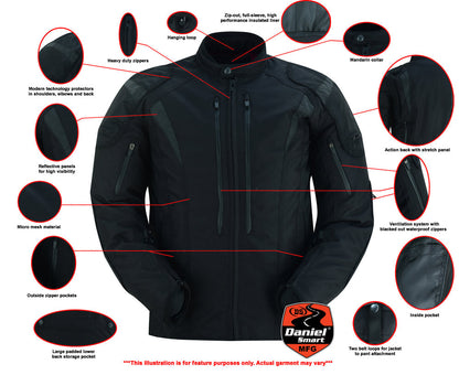 RC Men's Blast Black Micro Mesh Motorcycle Jacket – Ventilated
