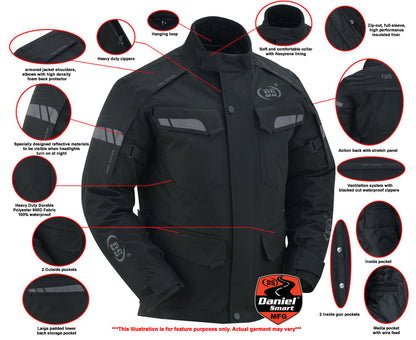 RC Heavy Duty Polyester Textile Mens motorcycle Jacket