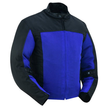RC Cross Wind Micro Mesh Mens Motorcycle Jacket - Blue