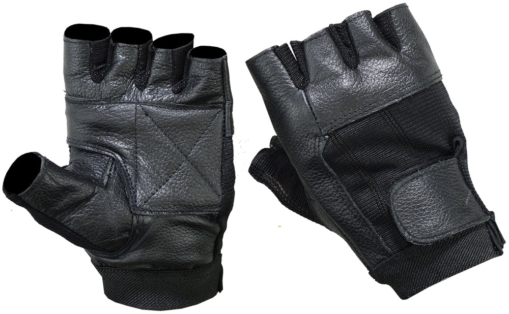 RC Leather / Mesh Fingerless Glove