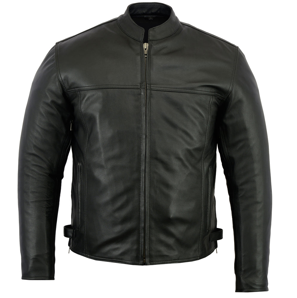 RC Men’s Black Scooter Leather Jacket