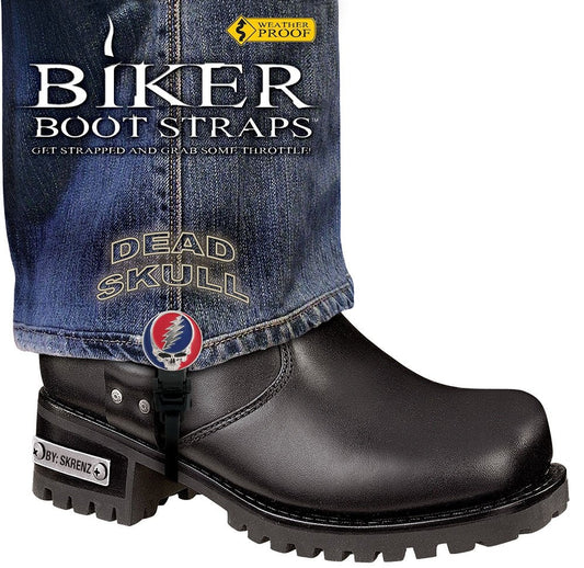 BBS/RC6 Weather Proof- Boot Straps- Dead Skull- 6 Inch