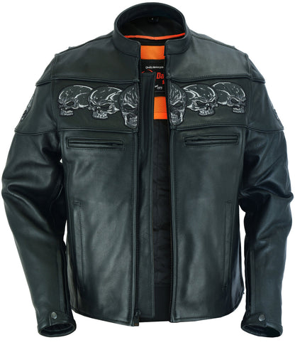RC Men’s Black Reflective Skulls Scooter Jacket