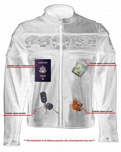 RC Men’s Black Reflective Skulls Scooter Jacket