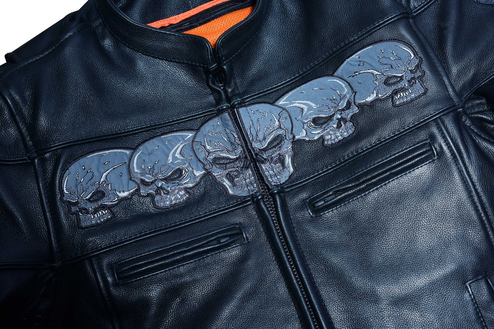 RC Men’s Black Reflective Skulls Scooter Jacket