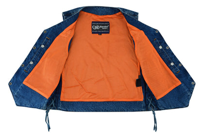 DM Women's 6 Pocket Denim Utility Vest - Blue