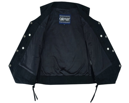 DM Women's 6 Pocket Denim Utility Vest - Black