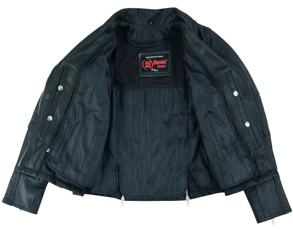 RC Men's Lightweight Drum Dyed Naked Lambskin Crossover Scooter - Black