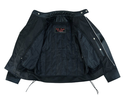 AM Knucklehead Premium Black Men’s Leather Motorcycle Jacket