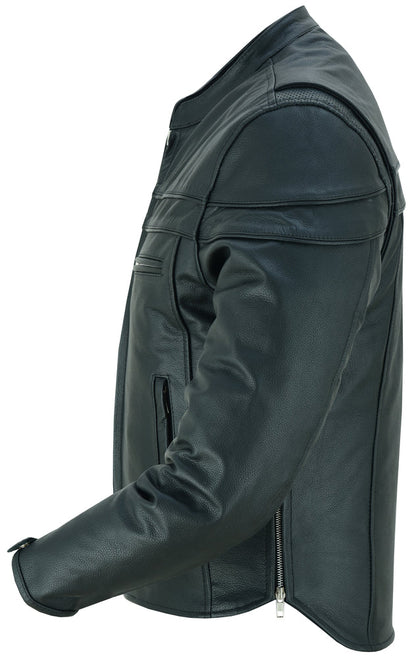 RC Full Hand Black Leather Motorcycle Jacket