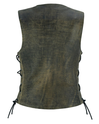 RC Women's Antique Brown Single Back Panel Concealed Carry Vest