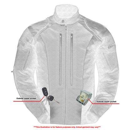 RC Hi-Viz blast Micro Mesh Mens Motorcycle Jacket – Lightweight