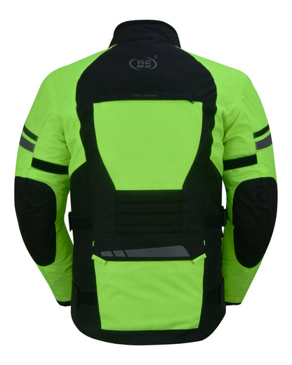 RC 4-Season Hi-Vis Mens Textile Motorycyle Jacket  Waterproof & Ventilated