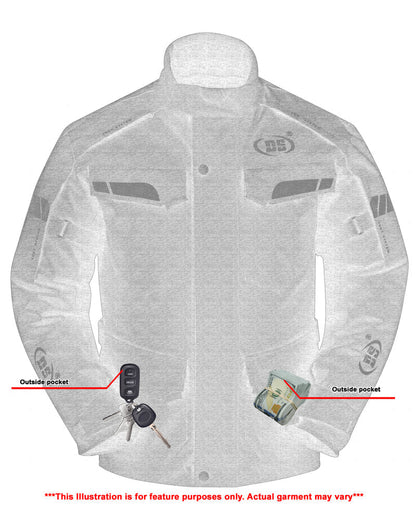 RC Heavy Duty Polyester Textile Mens motorcycle Jacket