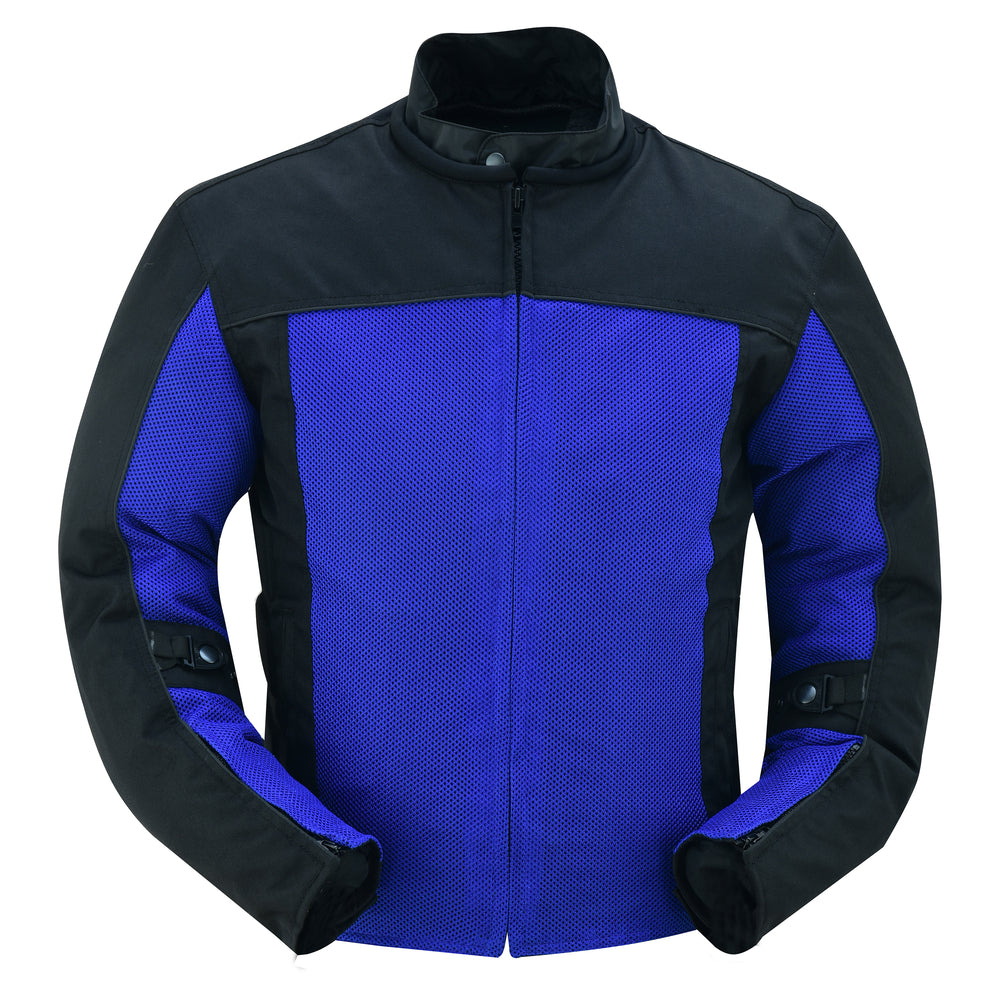 RC Cross Wind Micro Mesh Mens Motorcycle Jacket - Blue