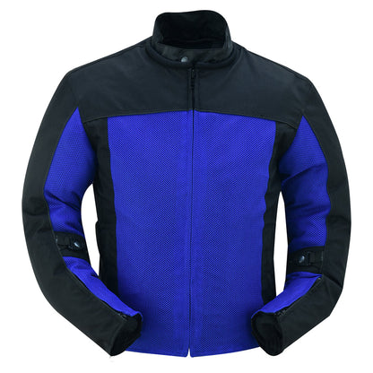 RC Cross Wind Micro Mesh Mens Motorcycle Jacket - Blue