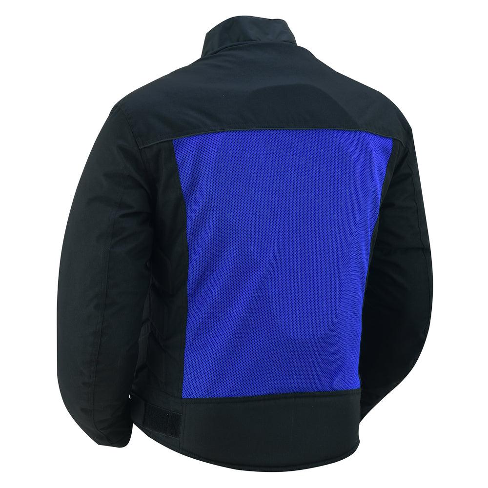 RC Cross Wind Micro Mesh Mens Motorcycle Jacket - Blue