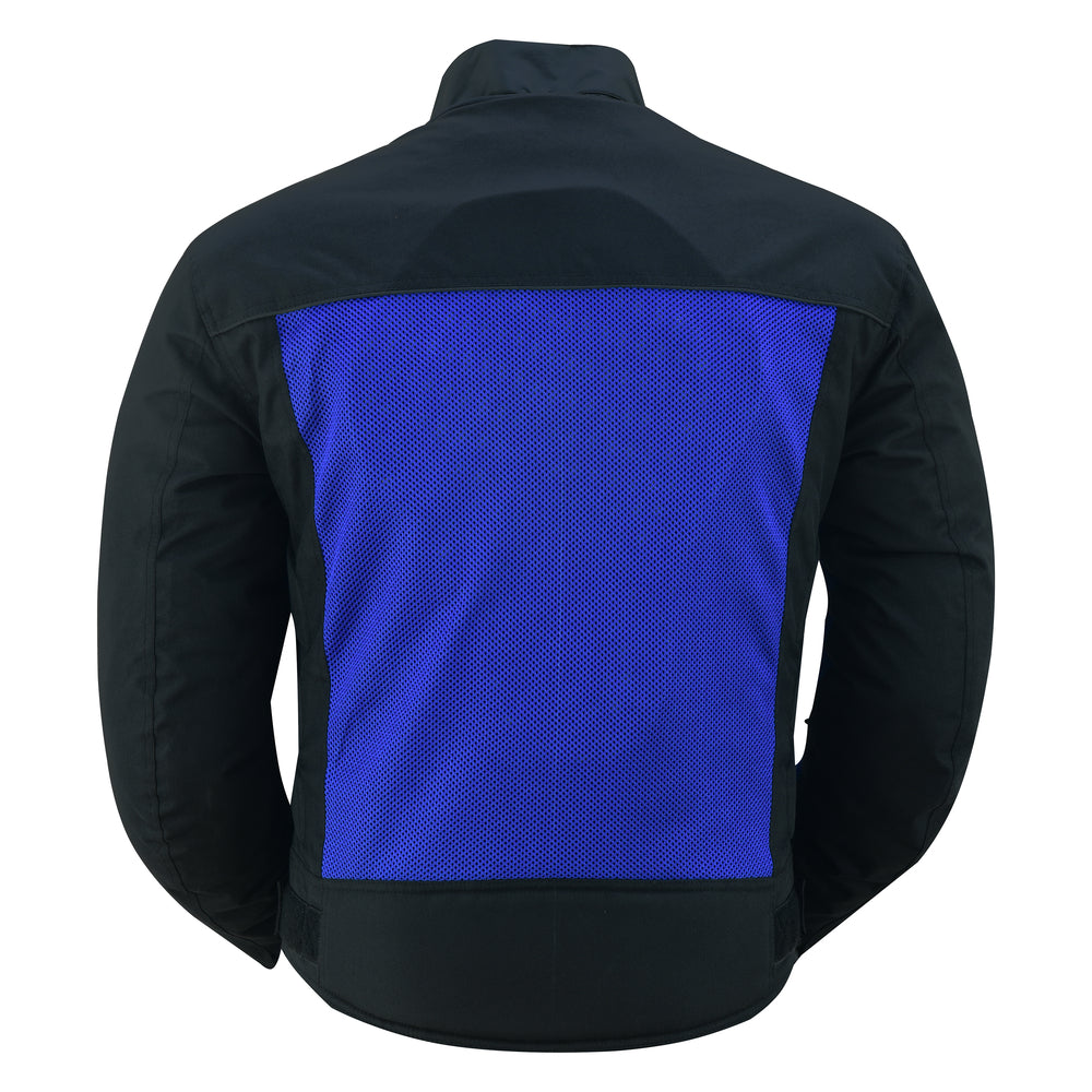 RC Cross Wind Micro Mesh Mens Motorcycle Jacket - Blue