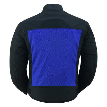 RC Cross Wind Micro Mesh Mens Motorcycle Jacket - Blue