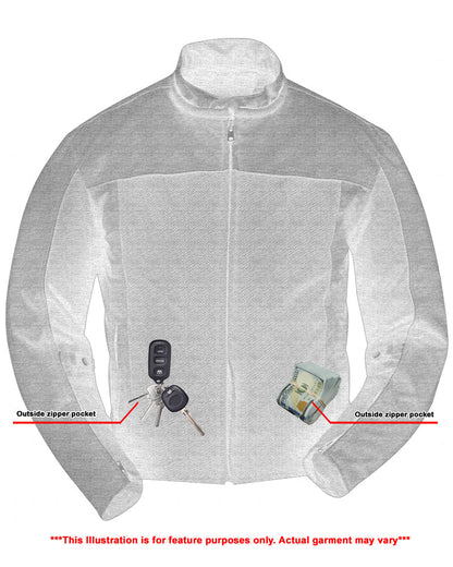 RC Cross Wind Micro Mesh Mens Motorcycle Jacket - Blue