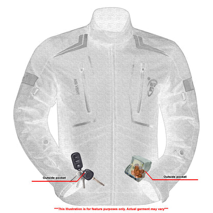 RC Flight Wings - Mens Textile Motorcycle Jacket - Black