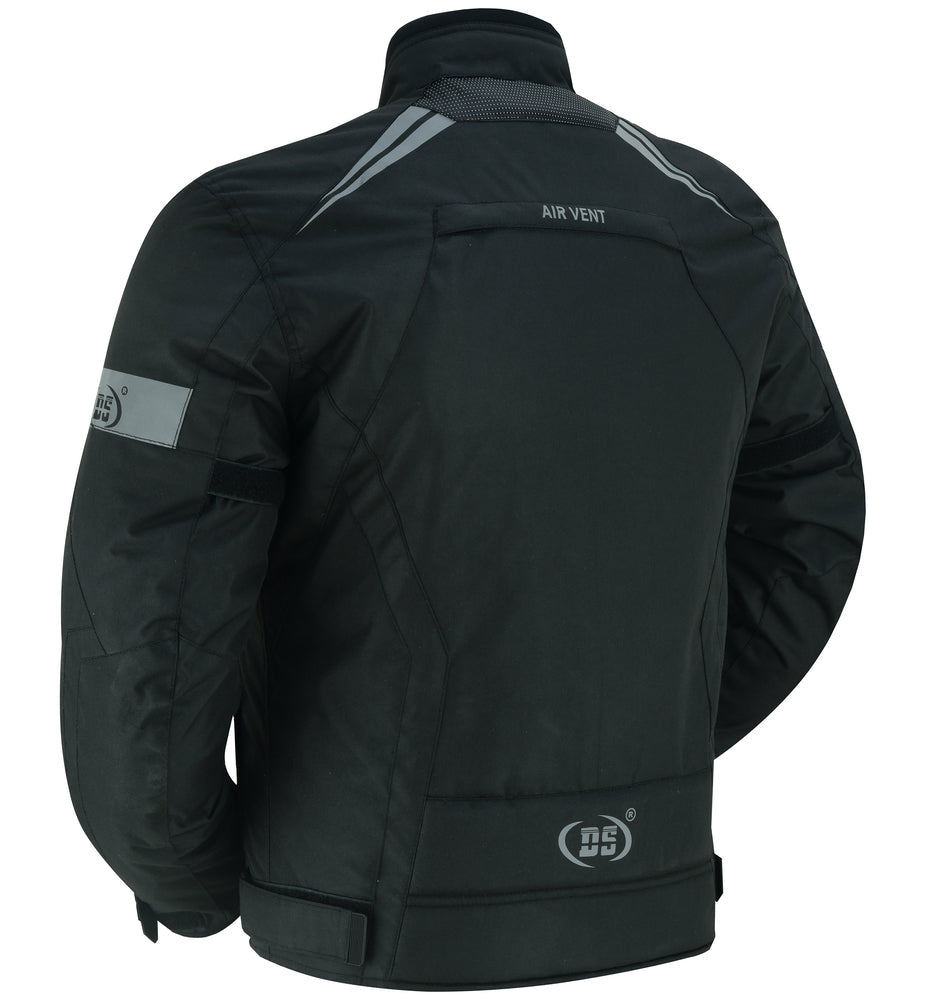 RC Flight Wings - Mens Textile Motorcycle Jacket - Black