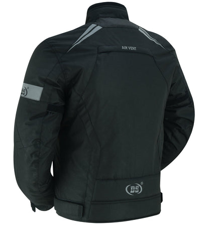 RC Flight Wings - Mens Textile Motorcycle Jacket - Black