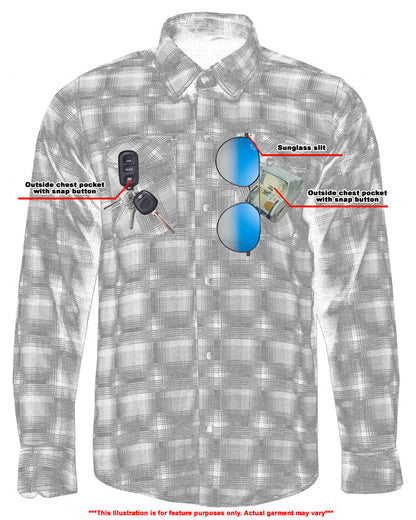 RC Flannel Shirt - Blue and Black Shaded