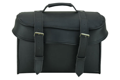 RC Leather Black PVC Large Four Piece Motorcycle Touring Tail Bag