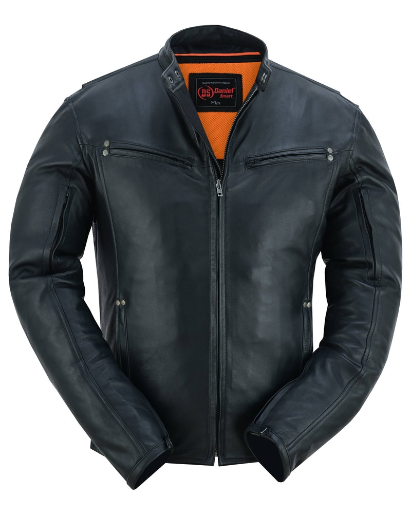 RC Men's Lightweight Drum Dyed Naked Lambskin Jacket - Black