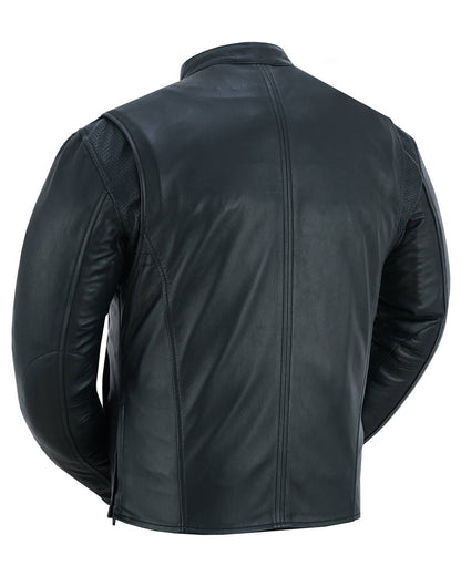 RC Men's Lightweight Drum Dyed Naked Lambskin Jacket - Black
