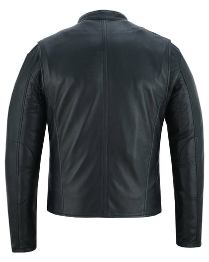 RC Men's Lightweight Drum Dyed Naked Lambskin Jacket - Black