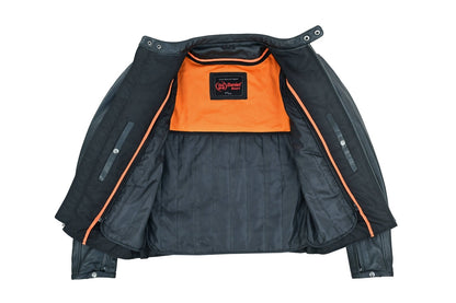 RC Men's Lightweight Drum Dyed Naked Lambskin Jacket - Black