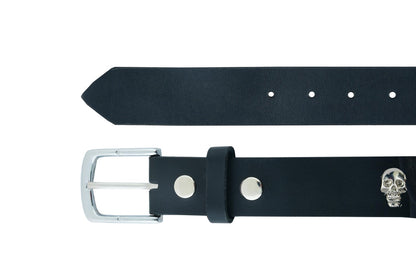 BLT2017 Skull HeaRC Black Genuine Leather Belt