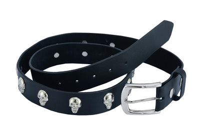 BLT Skull HeaRC Black Genuine Leather Belt