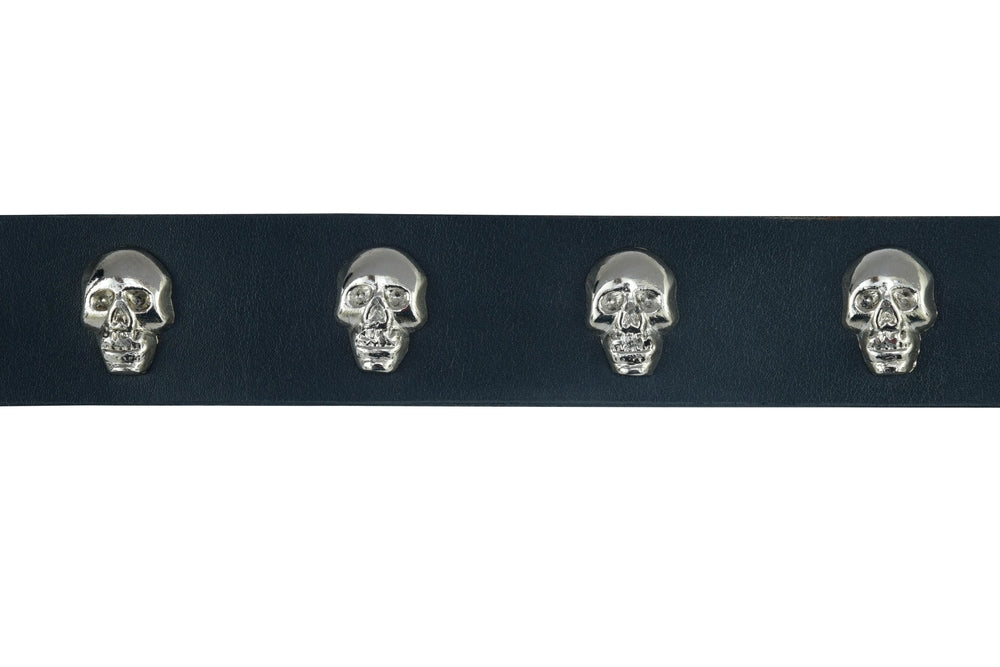 BLT2017 Skull HeaRC Black Genuine Leather Belt