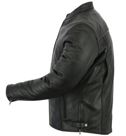 RC Men’s Black Scooter Leather Jacket