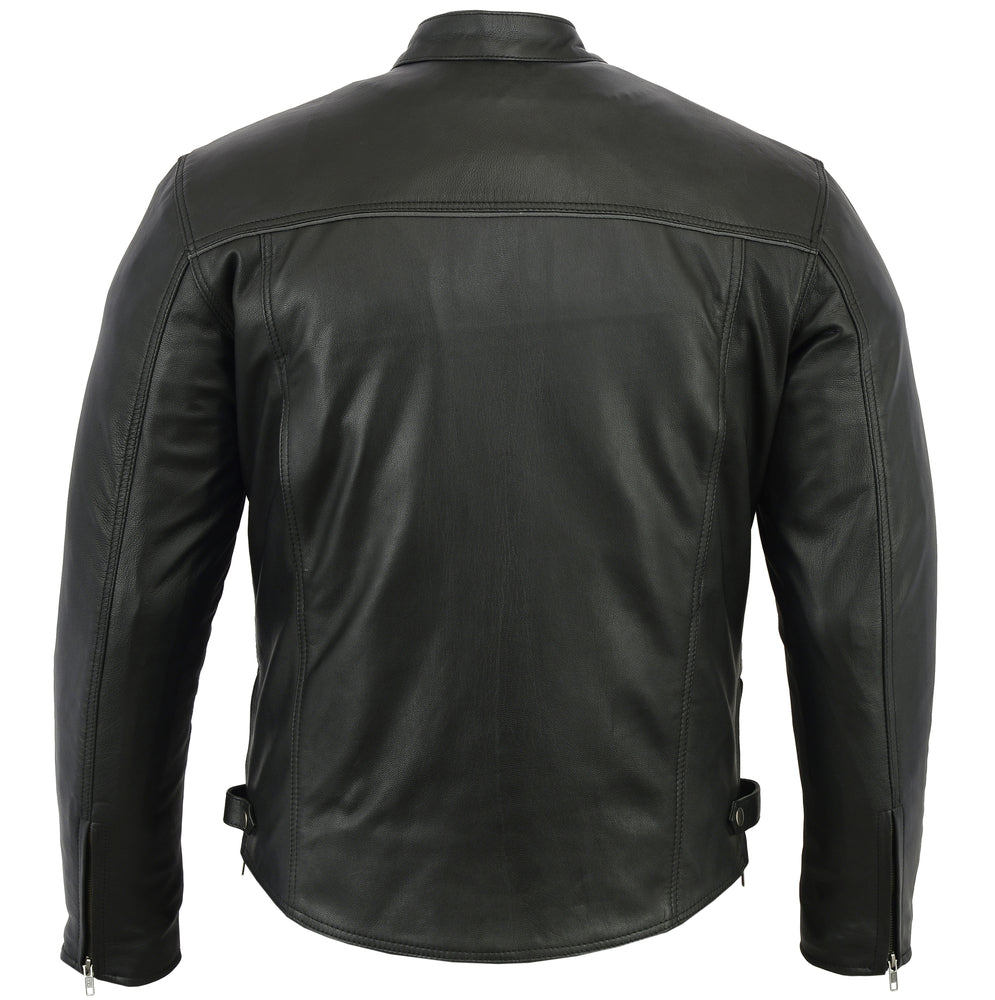 RC Men’s Black Scooter Leather Jacket