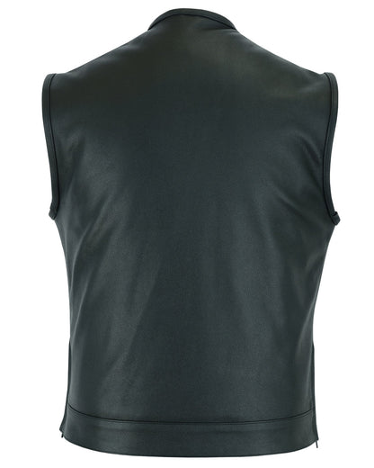 RC Eclipse Black Motorcycle Vest - Hidden Smart Access Pockets & Durable Lining