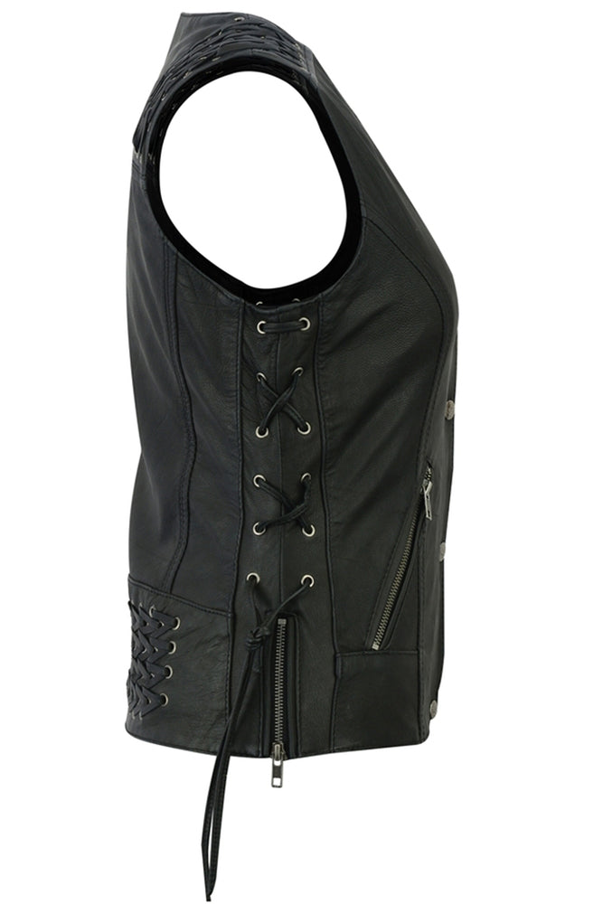 RC Women's Vest with Grommet and Lacing Accents