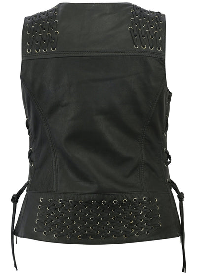 RC Women's Vest with Grommet and Lacing Accents