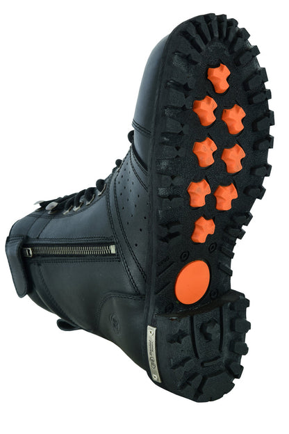 RC Men's 6'' Side Zipper Plain Toe Boot W/Perforation