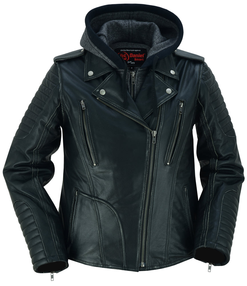 RC Women's M/C Jacket with Rub-Off Finish