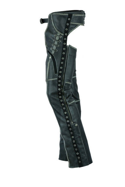 RC Women's Gray Stylish Lightweight Hip Set Chaps