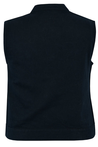 DM Women's Advance Black Construction Denim Vest