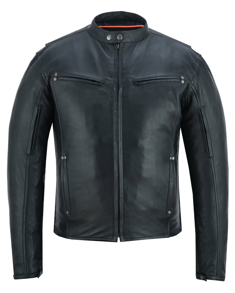 RC Men's Lightweight Drum Dyed Naked Lambskin Jacket - Black